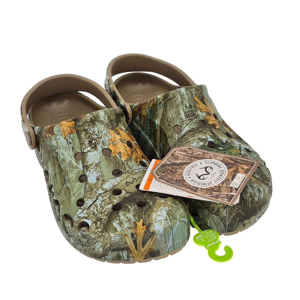 Crocs Baya Realtree Camo Edge Clogs Men's Size 9 Shoes 210511-90H Unisex